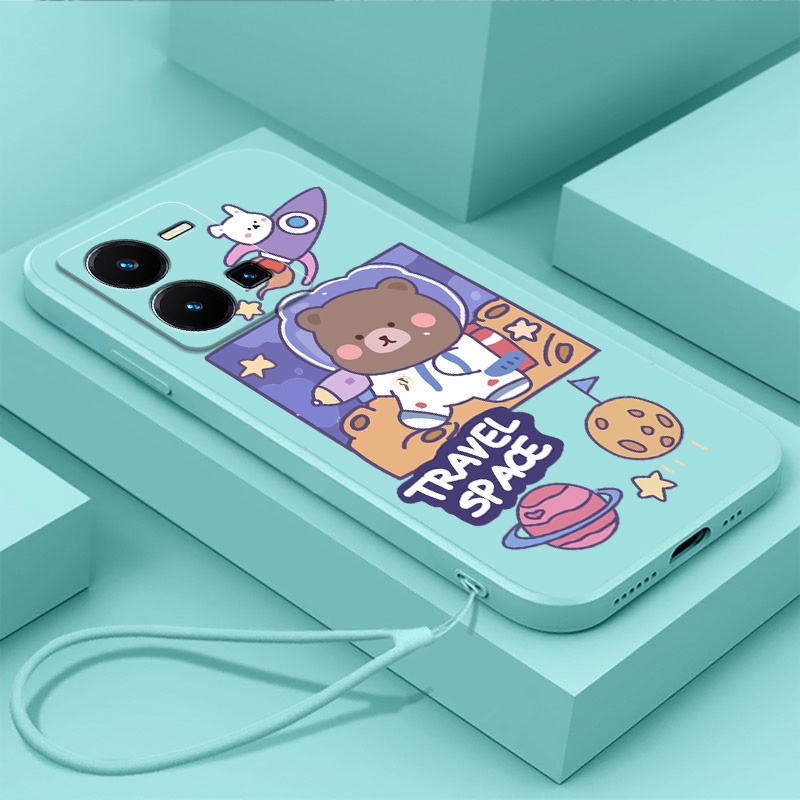 Ốp Điện Thoại Tpu Họa Tiết Chú Gấu Cho Vivo Y35 2022 Vivo Y02s 4G 2022 Vivo V25 Vivo Y16 Vivo Y22S 2022 / Y22 2022 Vivo V25