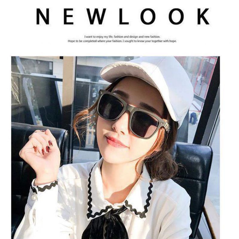 Kính Mát Thời Trang Harajuku Đường Phố Họa Tiết Rằn Ri Ba Chiều Mẫu Mới 2020