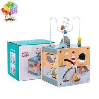 Treeyear Đồ Chơi Khối Gỗ Mê Cung Hoạt Động Vui Nhộn Cho Bé 1-3 Tuổi 12 Tháng Tuổi