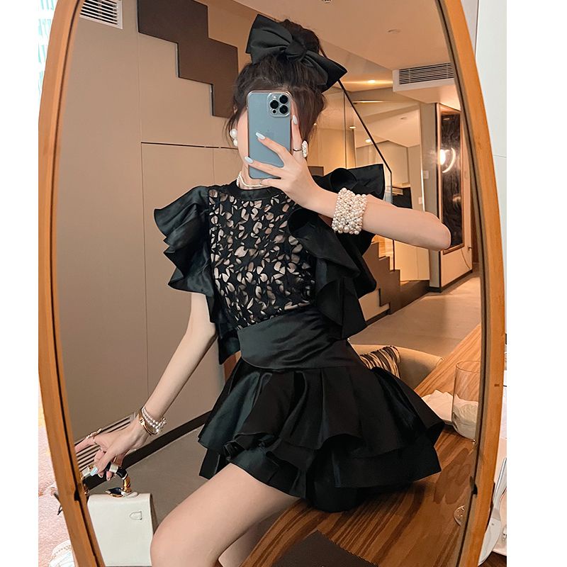 Set Áo Ren + Chân Váy Thiết Kế Mới Thời Trang Mùa Hè 2022 Dành Cho Nữ