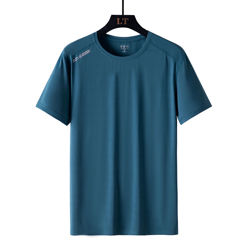 Áo Thun Tay Ngắn Chất Liệu Lụa Lạnh Nhanh Khô Thoáng Khí Thời Trang Cho Nam