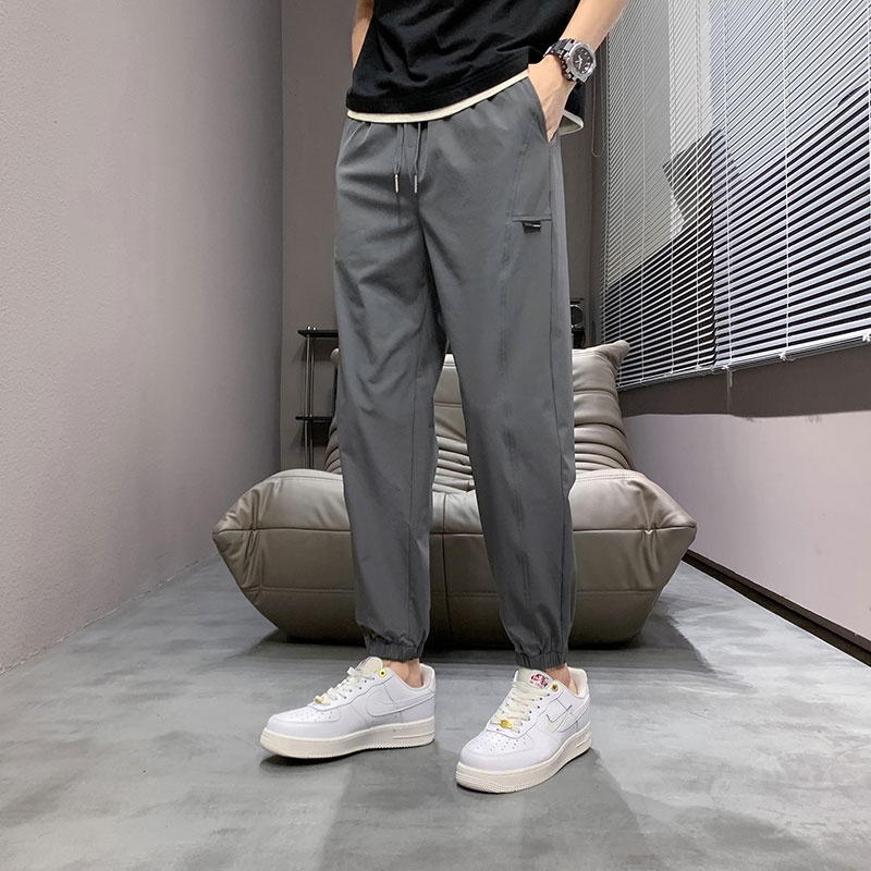 Quần Dài Thể Thao Dây Rút Màu Trơn Thời Trang Mùa Hè Cho Nam