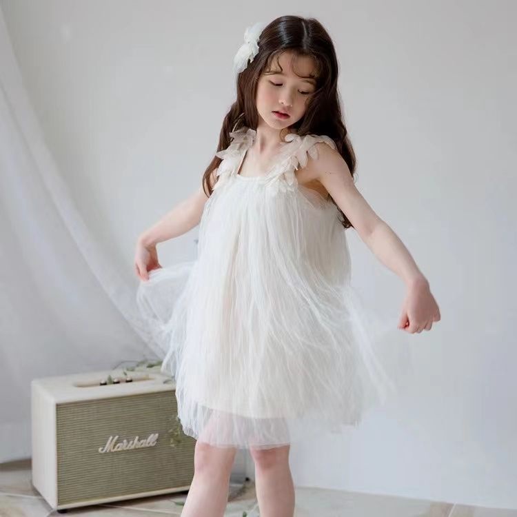 Đầm Công Chúa Không Tay Hở Lưng Phong Cách Hàn Quốc Thời Trang Mùa Hè Cho Bé Gái