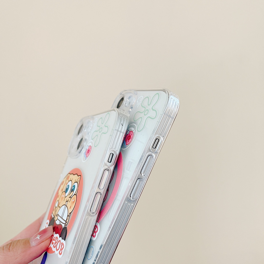 Ốp Lưng Chống Sốc Họa Tiết Hoạt Hình Spongebob Cho iPhone 14Proamx 14pro 14 13Promax 13Pro 13 12 11