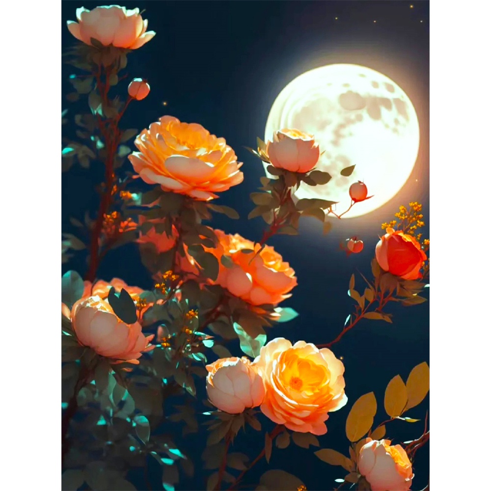 Bộ Dụng Cụ Thêu Tranh Chữ Thập Hình Hoa Hồng