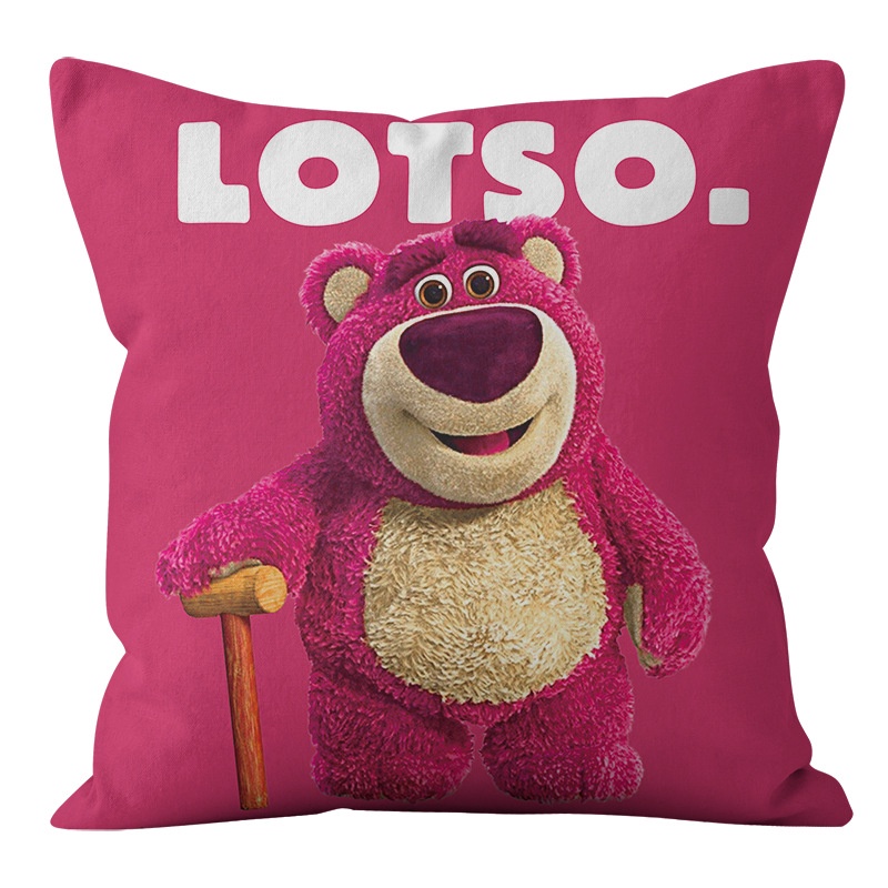 Vỏ Gối Gấu Dâu Lotso Hai Mặt In Họa Tiết Hoạt Hình Anime Đáng Yêu