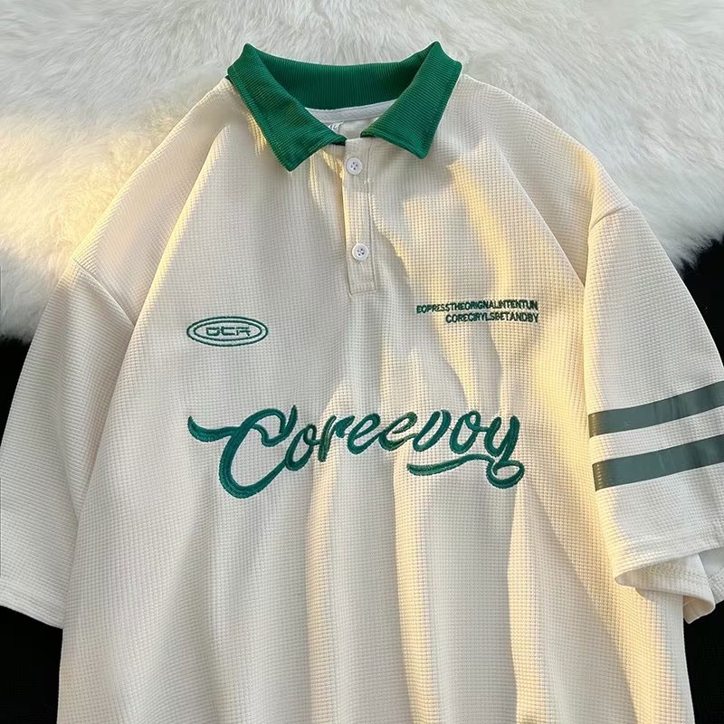 Áo polo Ngắn Tay Họa Tiết Sọc Ngang Thời Trang Dành Cho Nam