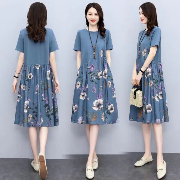 Đầm Chữ A Dáng Rộng Thời Trang Mùa Hè 2023 Phong Cách retro Mới