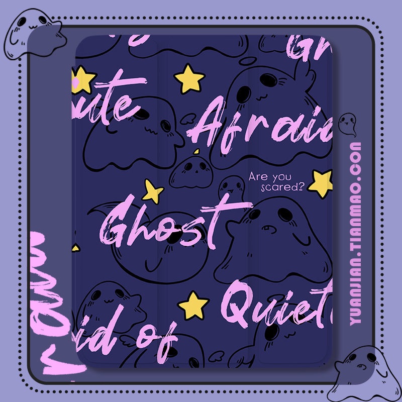 Ốp Máy Tính Bảng Mềm Hình Ma Có Khe Đựng Bút Cho iPad Gen10 Air4 / Air5 Gen7 / 8 / 9 Pro11 "Pro12.9" 2022 mini6