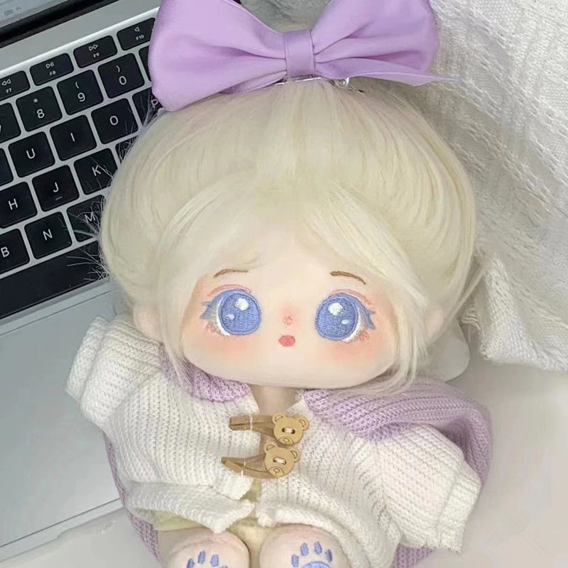 Búp Bê Nhồi Bông Cotton 20cm Màu Nude Xinh Xắn