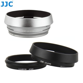 JJC LH-JX100 Ống Kính Hood Có Bộ Lọc Cho Máy Ảnh Fujifilm X100VI, X100V X100F X100T X100S X100 X100 X70 Đen Bạc