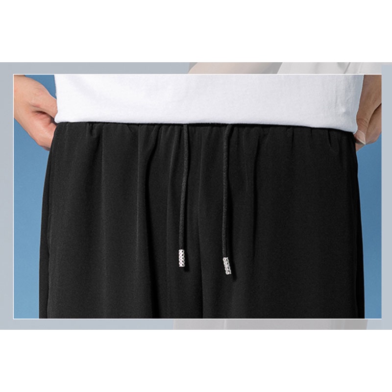 Quần Dài Thể Thao Dáng Rộng Màu Trơn Thời Trang Mùa Hè Giản Dị Dành Cho Nam