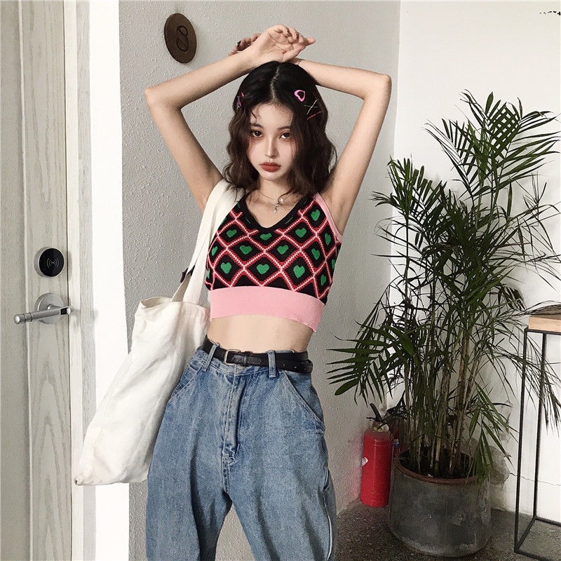 Áo Croptop Dệt Kim Sát Nách Thời Trang Mùa Hè Cho Nữ