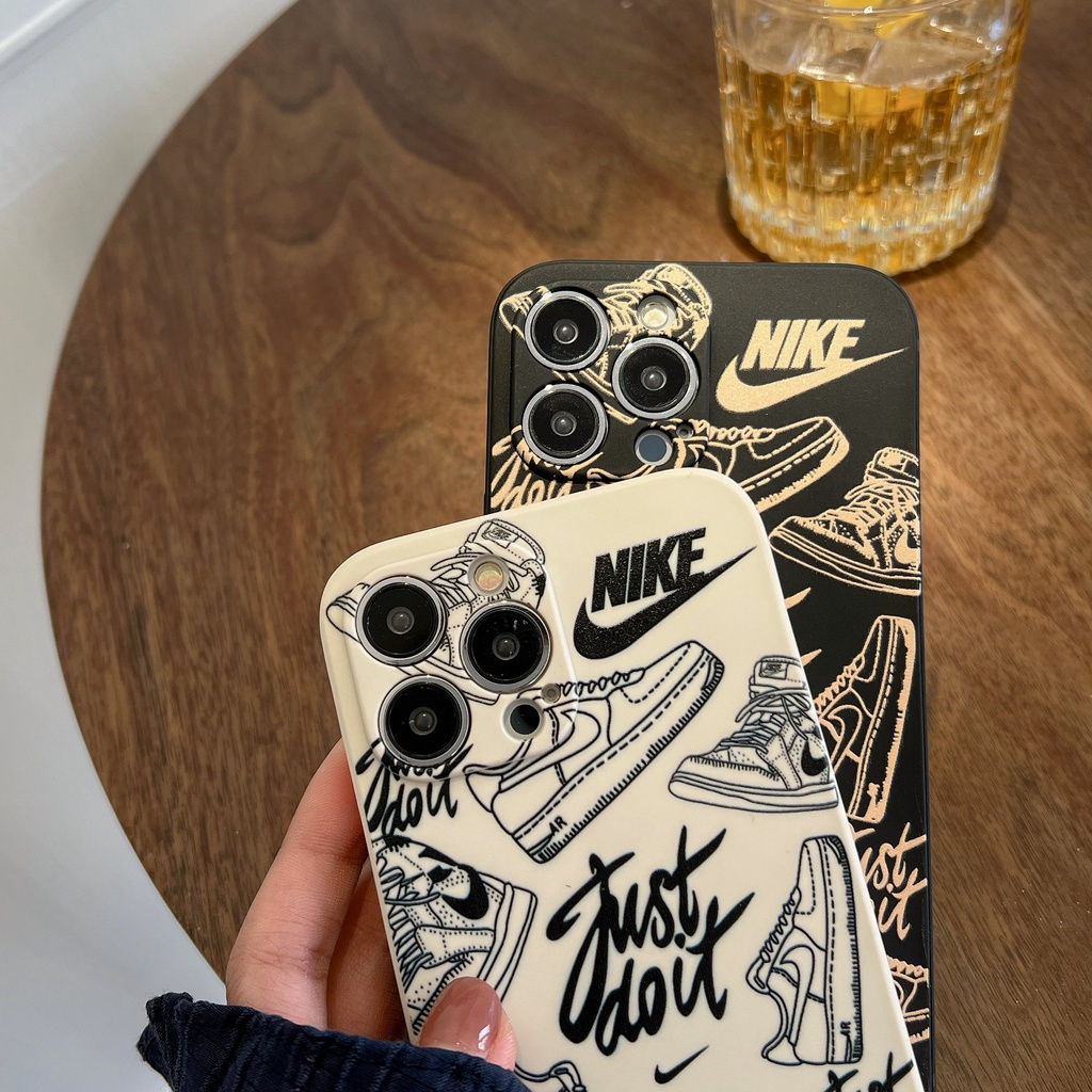Ốp Điện Thoại Họa Tiết NIKE Phong Cách Âu Mỹ Cho iPhone 11 12 13 14 pro max 12 pro max 13 pro max 14 pro max