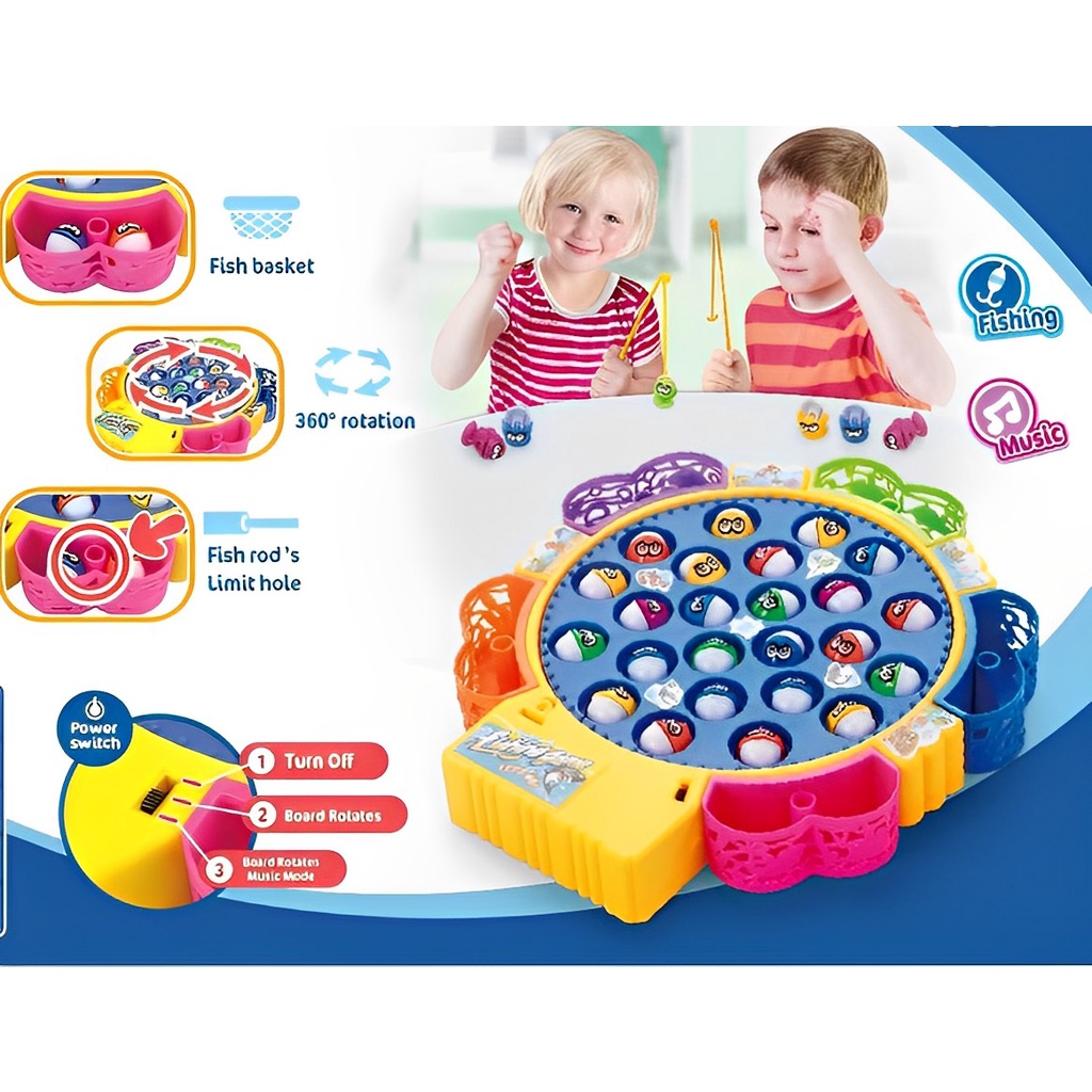 Đồ chơi câu cá HYG 15/ 24/ 45 con chạy bằng điện cho trẻ em