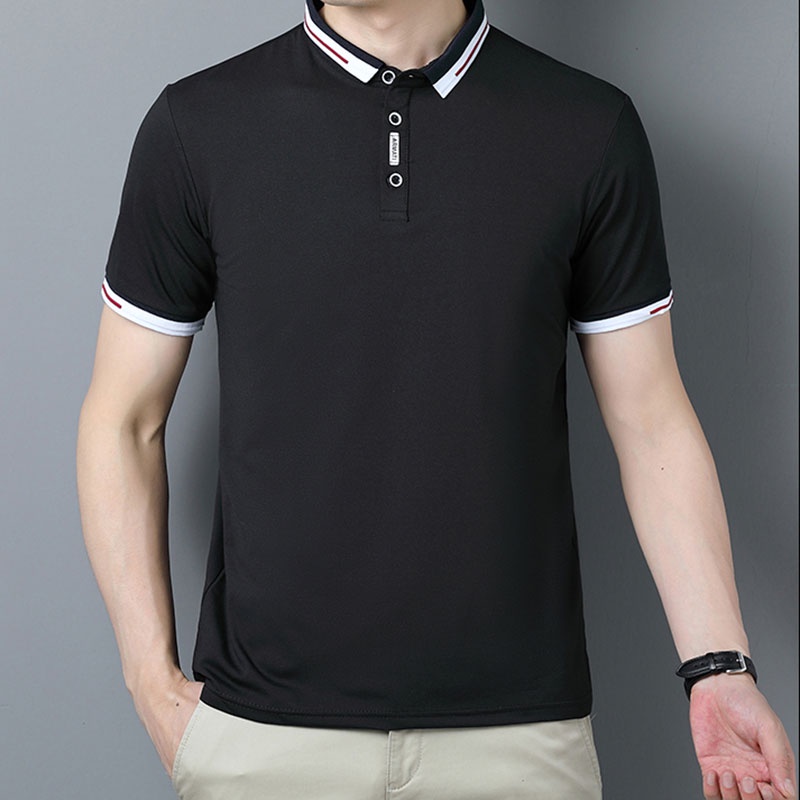 Áo polo Ngắn Tay Màu Trơn Thời Trang Mùa Hè Hàn Quốc Cho Nam
