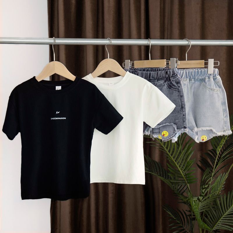 Set Đồ Mùa Hè 3 Món Gồm Áo Thun Tay Cộc In Họa Tiết Hoa Cúc Hợp Thời Trang Phong Cách Hàn Quốc Cho Bé Gái