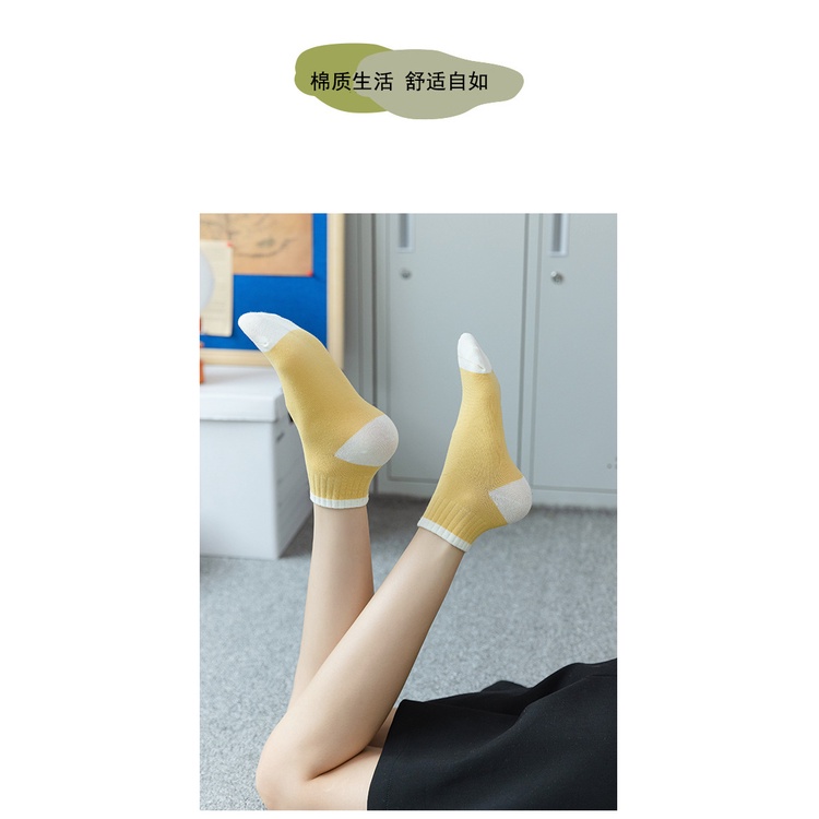 Đôi Vớ Cotton Mỏng Cổ Thuyền Họa Tiết Thỏ Hoạt Hình D802 Dành Cho Nữ