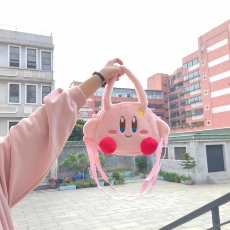 Túi Đựng Hộp Cơm Trưa / Mỹ Phẩm Xách Tay / Đeo Vai Họa Tiết Ngôi Sao Kirby Màu Hồng Dễ Thương Cho