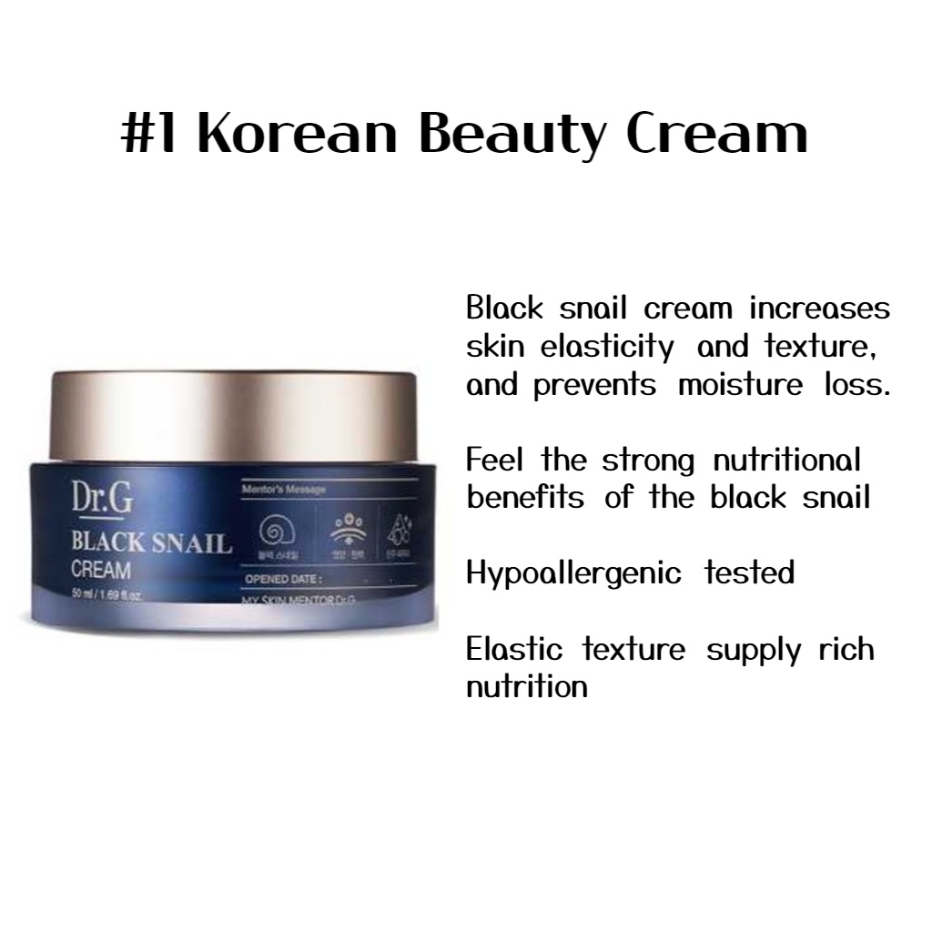Dr.G Black Snail Cream 50ml / Korean Cosmetics