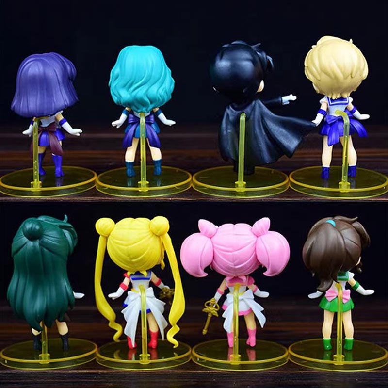 Đồ Chơi Búp Bê Thủy Thủ Mặt Trăng Dạ Quang Dễ Thương Trang Trí Bánh Kem