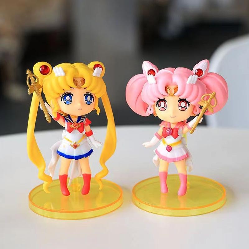 Đồ Chơi Búp Bê Thủy Thủ Mặt Trăng Dạ Quang Dễ Thương Trang Trí Bánh Kem