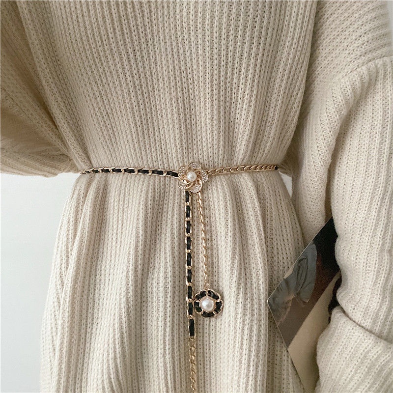 Thắt Lưng Dây Xích Bằng Kim Loại Kiểu Pháp Cổ Điển Thời Trang Cho Nữ