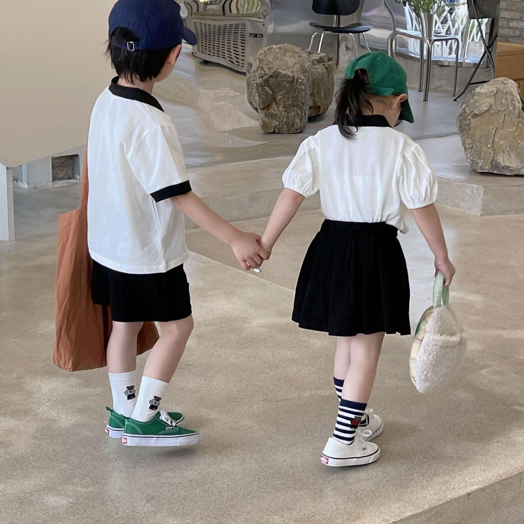 Set polo bé trai bé gái gấu Tweenie 100% cotton