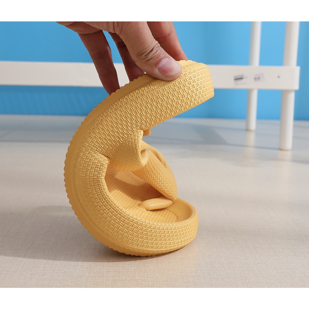 Dép xỏ ngón đế bằng đi trong nhà phong cách mùa hè cho cặp đôi