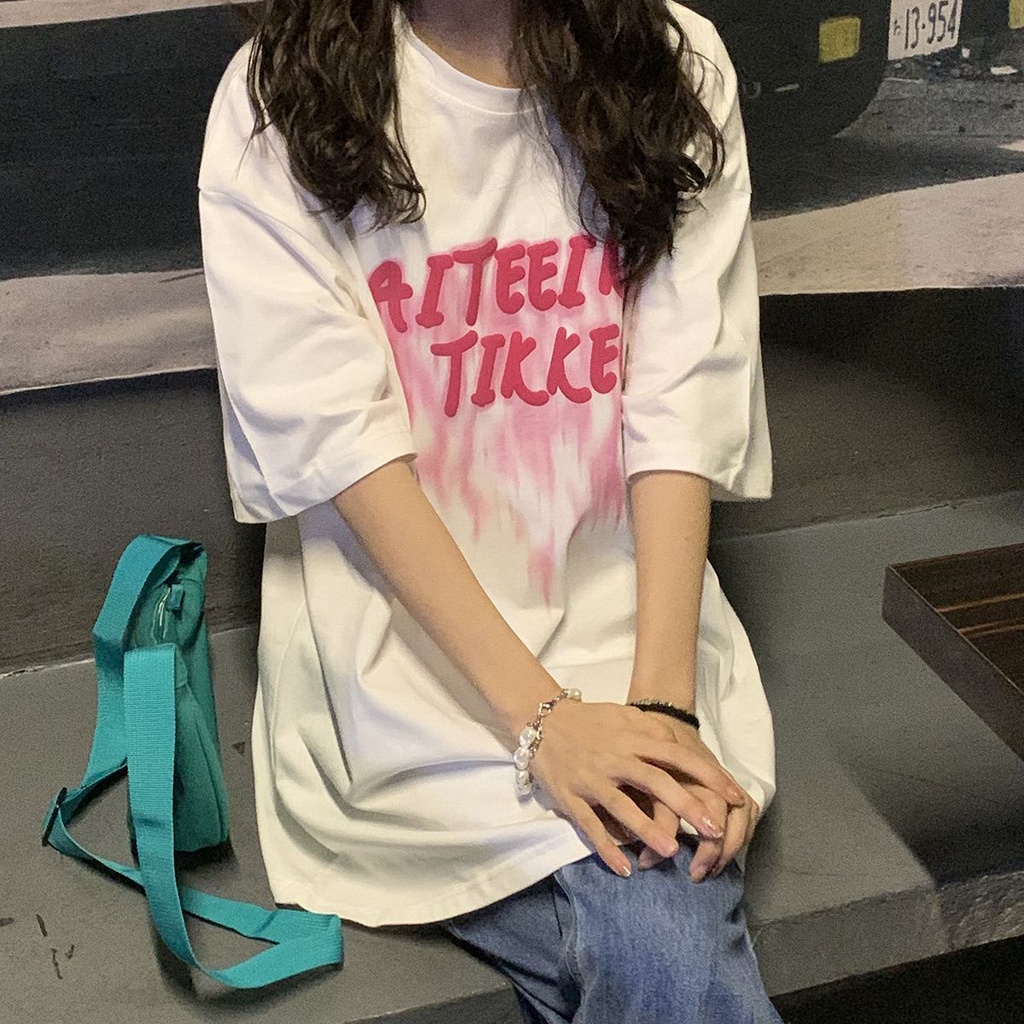 Áo Thun Tay Lỡ Dáng Rộng Phong Cách Đường Phố Thời Trang Mùa Hè Mới Cho Nữ
