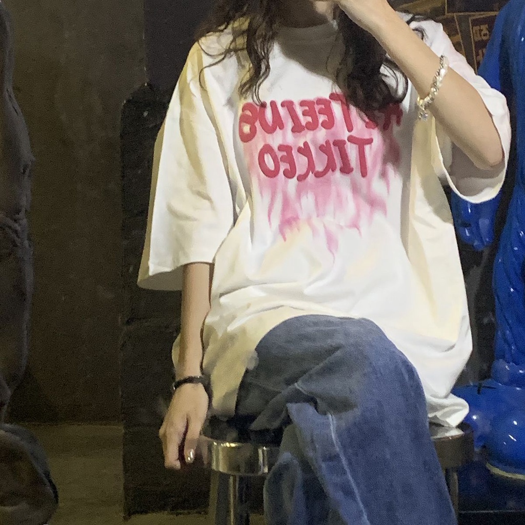 Áo Thun Tay Lỡ Dáng Rộng Phong Cách Đường Phố Thời Trang Mùa Hè Mới Cho Nữ