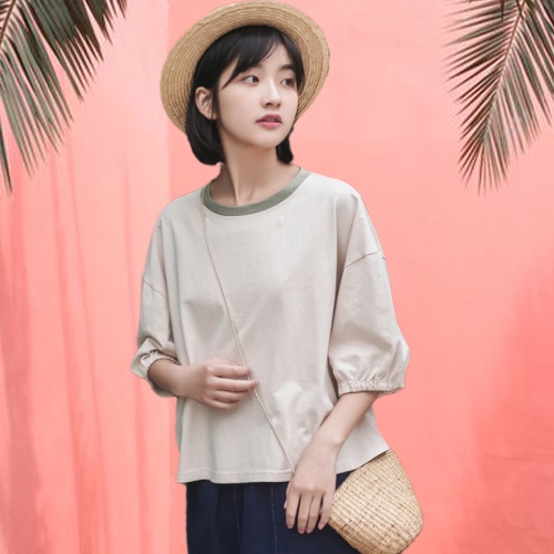 Áo Thun Tay Ngắn Năm Tấc Dáng Rộng In Họa Tiết Ngựa Vằn Phong Cách Hàn Quốc Thời Trang Xuân Hè 2023 Mi