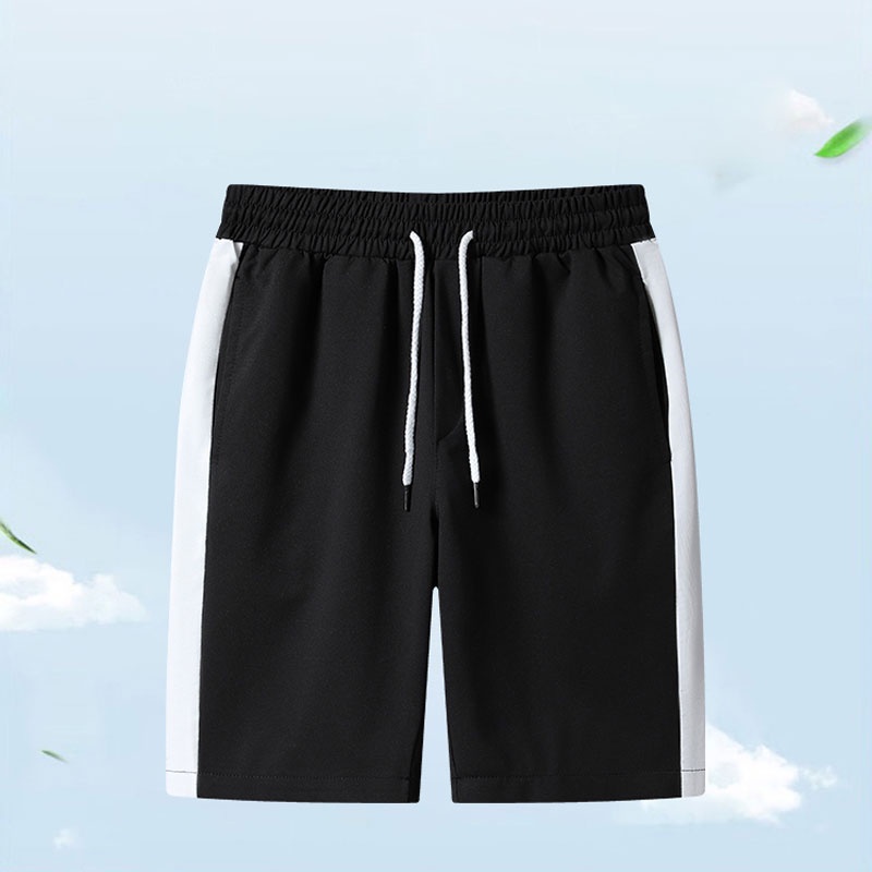Quần Short Thể Thao Dáng Suông Thoáng Khí Phối Dây Rút Thời Trang Mùa Hè Cho Nam Giới