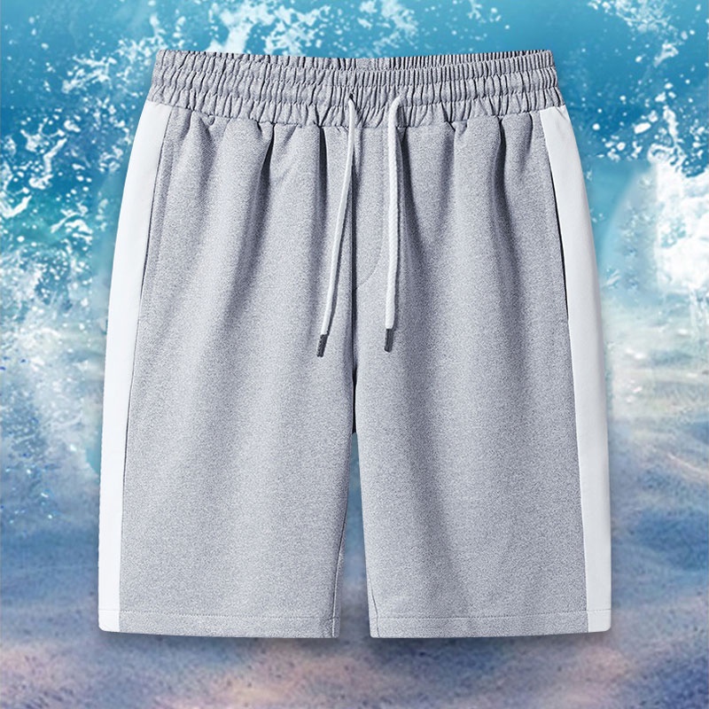 Quần Short Thể Thao Dáng Suông Thoáng Khí Phối Dây Rút Thời Trang Mùa Hè Cho Nam Giới