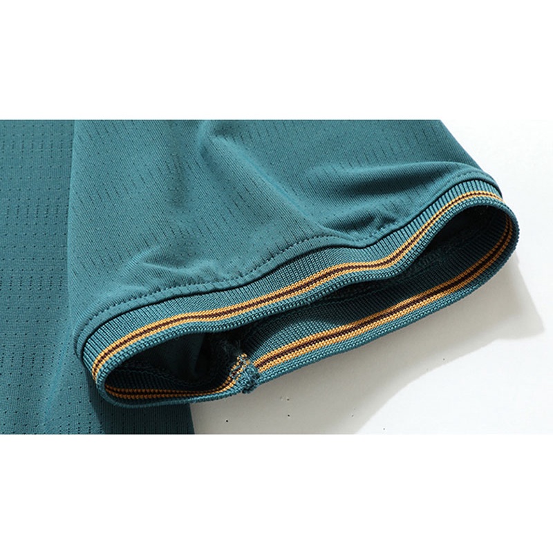 Áo polo Vải Lụa Lạnh Mỏng Tay Lỡ Màu Trơn Thời Trang Mùa Hè Cho Nam