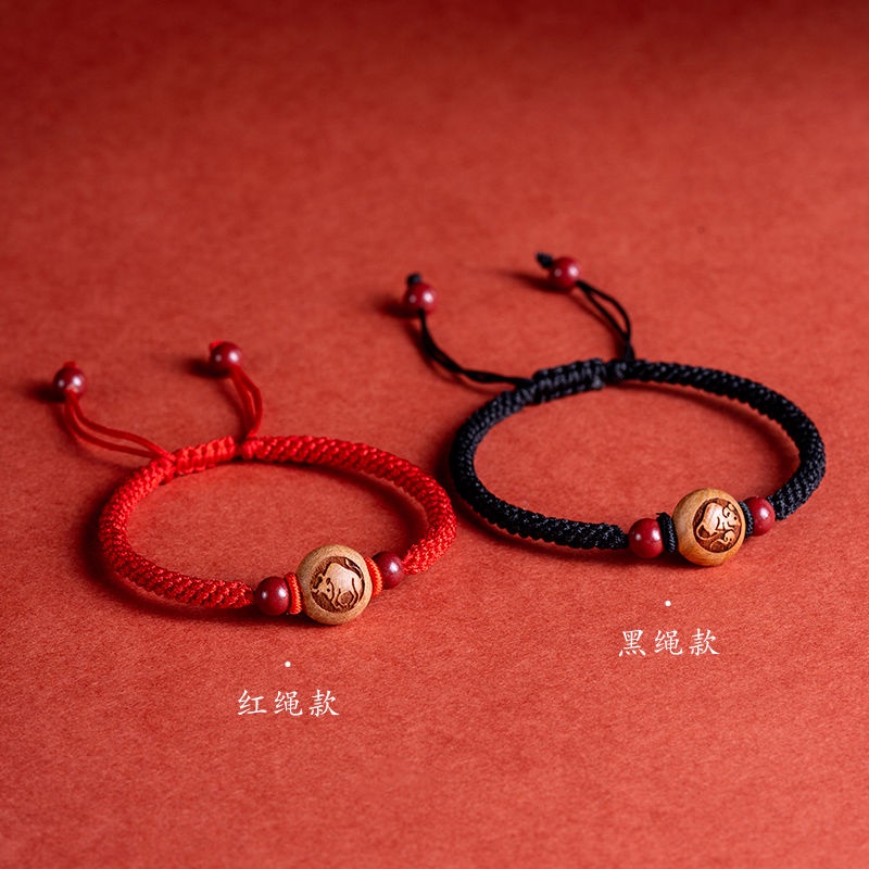 Vòng Tay Dây Thừng Xỏ Hạt Gỗ Gụ Tự Nhiên Nhiều Màu Sắc Dễ Thương Cho Nữ