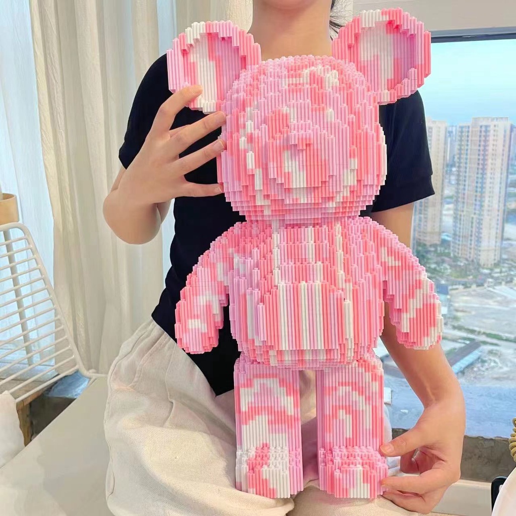 Chất Lượng Cao] Đồ Chơi Lắp Ráp Lego Nano Hình Chú Gấu Cho Bé Gái