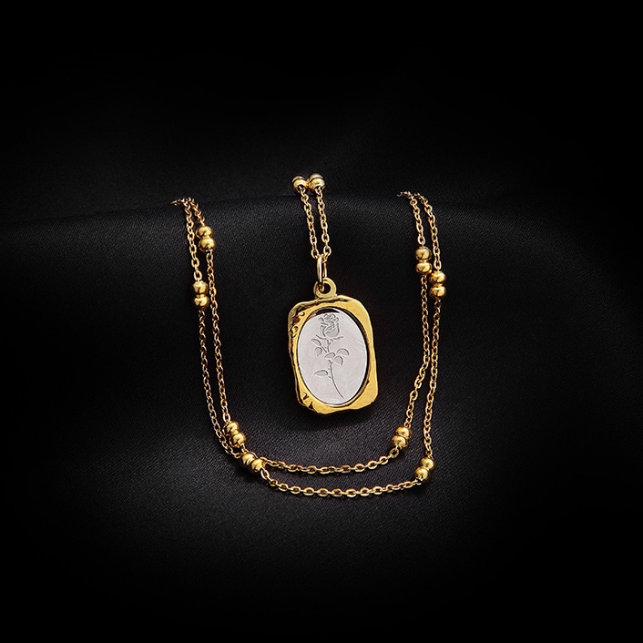 Vòng cổ Thép Titan Nhẹ Phong Cách Pháp Sang Trọng Cho Nữ 2023