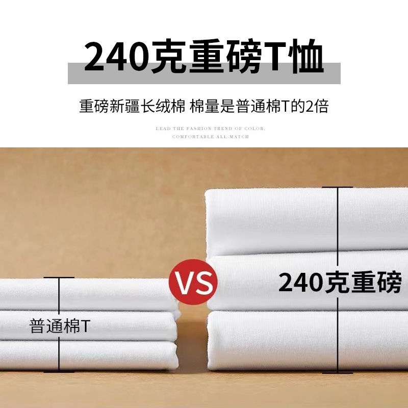 Áo Thun 100% Cotton Tay Ngắn Dáng Rộng In Họa Tiết Đường Phố Nhật Bản Thời Trang Cho Nam Và Nữ 240g