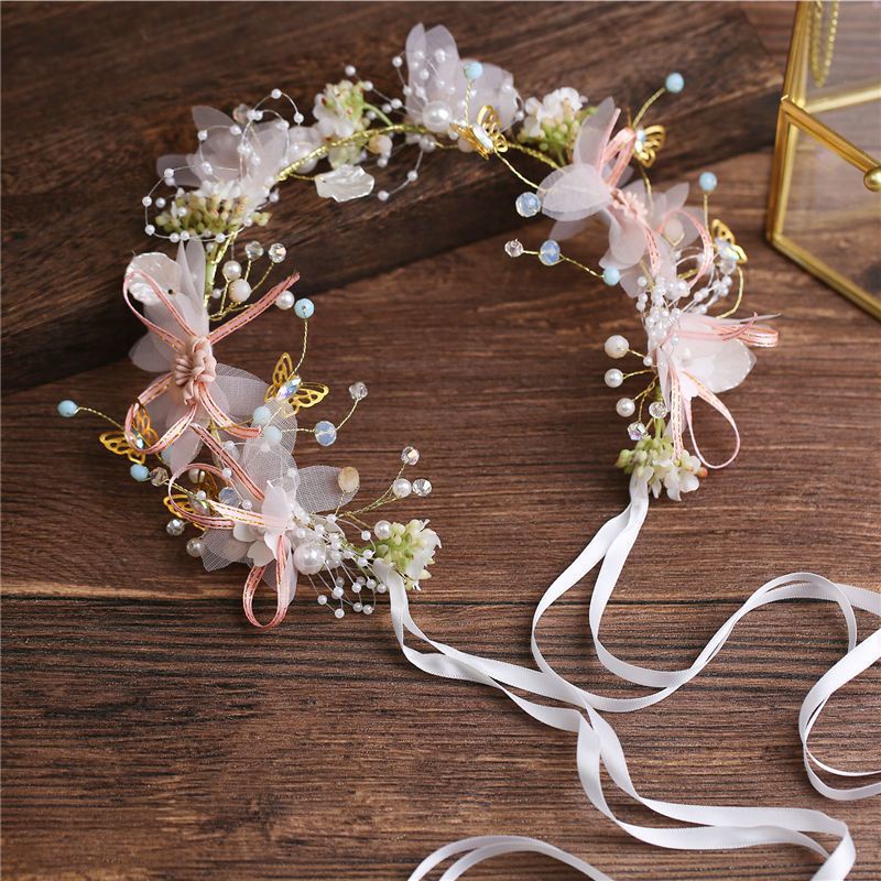 Vòng Hoa Vải Lưới Siêu Thơ Phụ Kiện Chụp Ảnh Cho Cô Dâu 3 / 17 WS