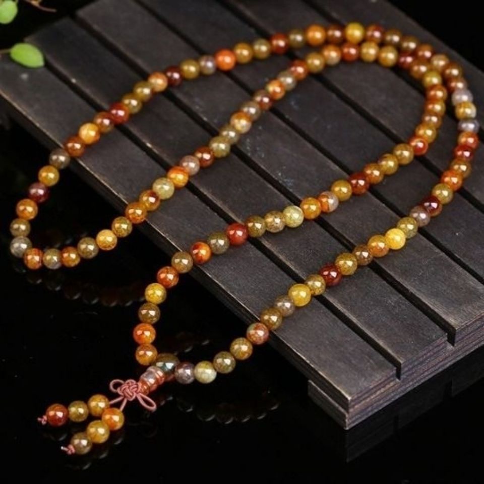 Vòng Tay Chuỗi Hạt Đá Mã Não 108 Hạt Tự Nhiên 3.28 In Họa Tiết Rồng Thời Trang Cho Cặp Đôi
