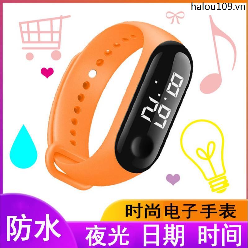 Đồng Hồ Đeo Tay Điện Tử LED Đơn Giản Trẻ Trung Chống Nước Thời Trang Hàn Quốc Dành Cho Học Sinh Nam Nữ