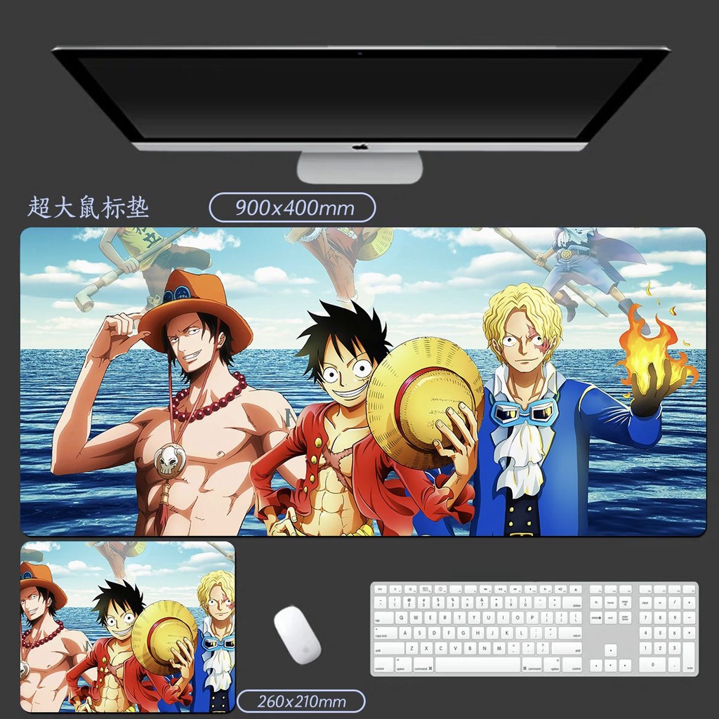 Tấm Lót Chuột Và Bàn Phím Chơi Game Cỡ Lớn In Hình Anime One Piece Độc Đáo
