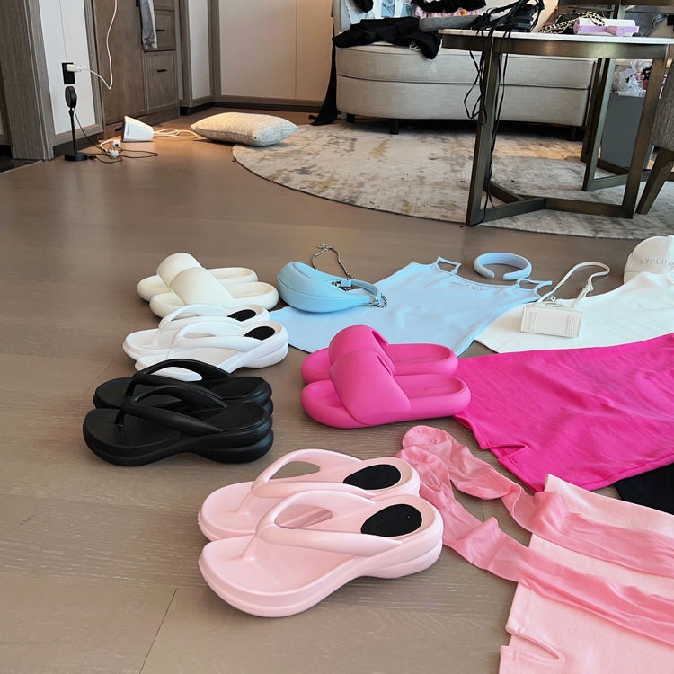 [F &amp; X] Dép Xỏ Ngón Đế Dày Phong Cách Hàn Quốc Thời Trang Đi Biển Mùa Hè Mới Cho Nữ San