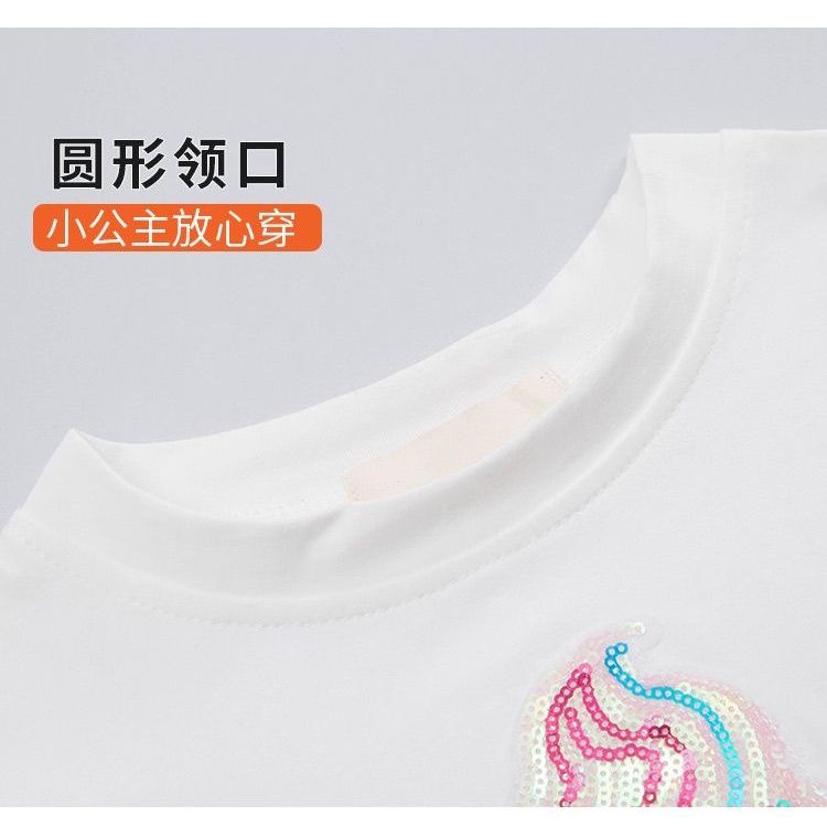 Áo Thun Tay Ngắn Phong Cách Hàn Quốc Thời Trang Mùa Hè 2023 Cho Bé Gái