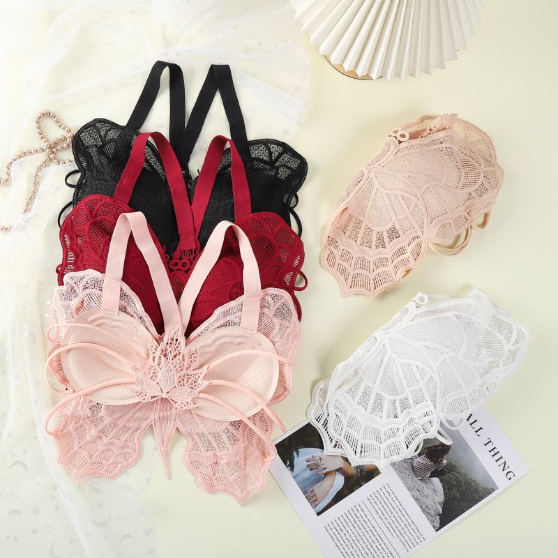 Bán Chạy ~ Áo Ngực Thể Thao Không Gọng Thép Mỏng Không Gọng Ôm Dáng Chống Chói Hở Lưng Đính Nơ Gợi Cảm Cho Nữ