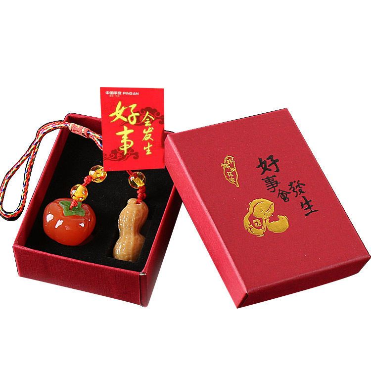 Dây Treo Điện Thoại / Móc Khóa Hình Hạt Đậu Phộng Persimmon Đẹp Mắt