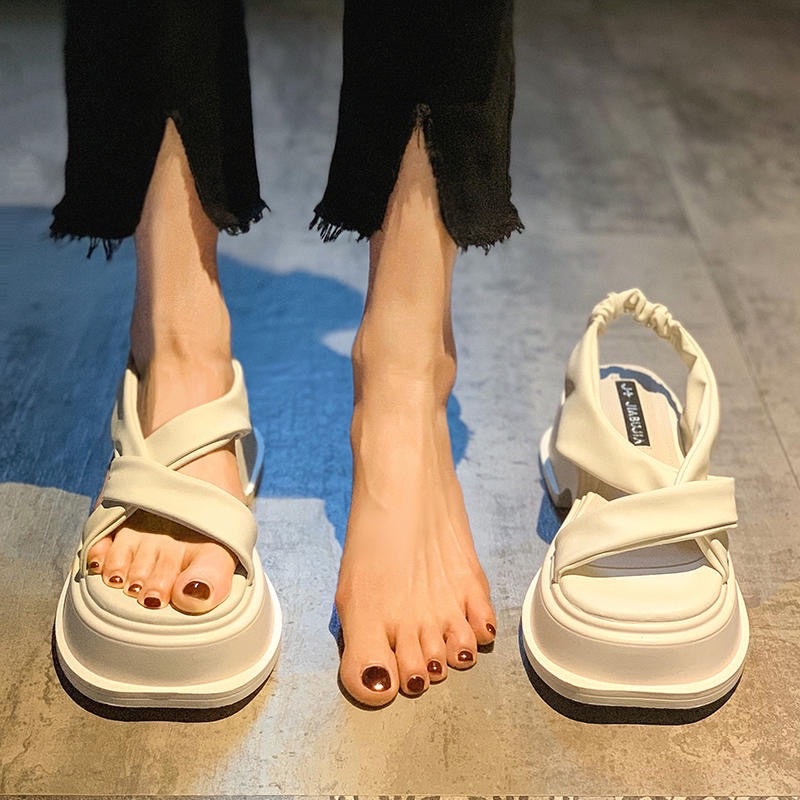 Sandal Đế Dày Chống Trượt Cao Cấp Thời Trang Theo Phong Cách Hàn Quốc