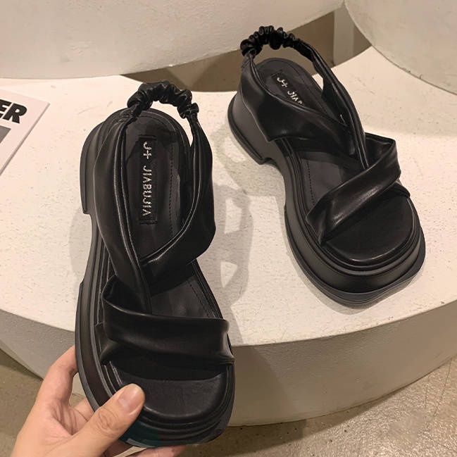 Sandal Đế Dày Chống Trượt Cao Cấp Thời Trang Theo Phong Cách Hàn Quốc