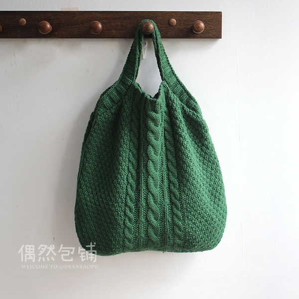 Túi Xách Đan Len Phong Cách Nhật Bản Thời Trang Mới Năm 2021 Cho Nữ